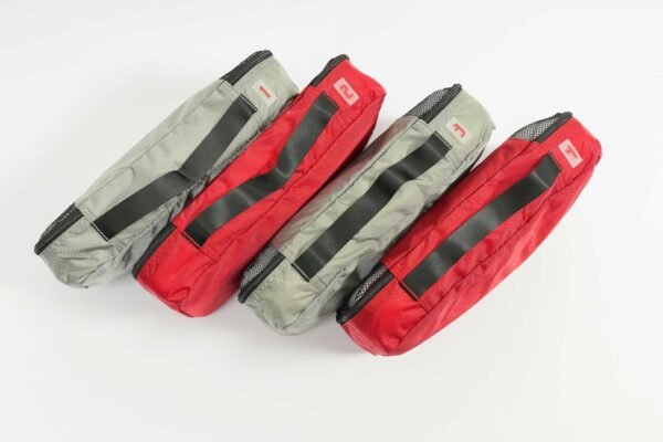Medium Packing Cubes for Travel - 4 Piece Luggage Organizer Cubes for Carry On Luggage Backpack and Carry On Suitcase with Unique Number and Color Coded System - Dual Zippers, Top Handle, Red and Grey - Image 2