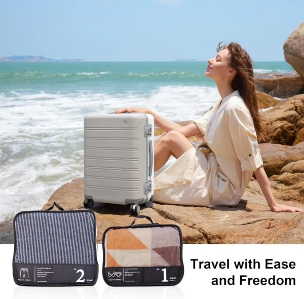 Luggage Organizer Bags For Travel - 4 Set Of Packing Cube for Suitcases - Packing Cubes For Travel-Packing Cubes For Carry On Suitcase Luggage(4 black) (4 Black) - Image 6