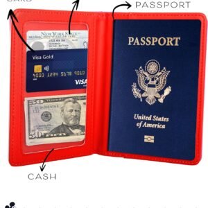 Disney Mickey & Minnie Mouse Passport Holder – Officially Licensed Passport Holder for Women – Travel Essentials for Women