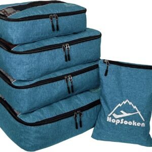 5 Set Packing Cubes for Travel Large Suitcase Luggage Organizer Bags Travel Accessories Vacation 4 Cubes 1 Laundry Pouch Bag