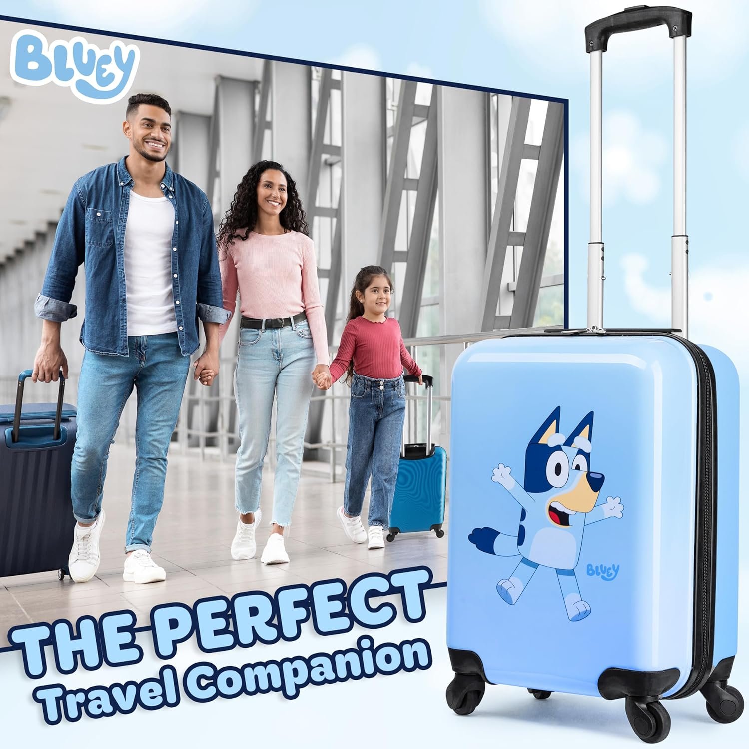 Bluey Kids Luggage with Wheels Rolling Suitcase Small Carry On Travel Suitcase Vacation Weekend Trips Travel Essentials - Image 3