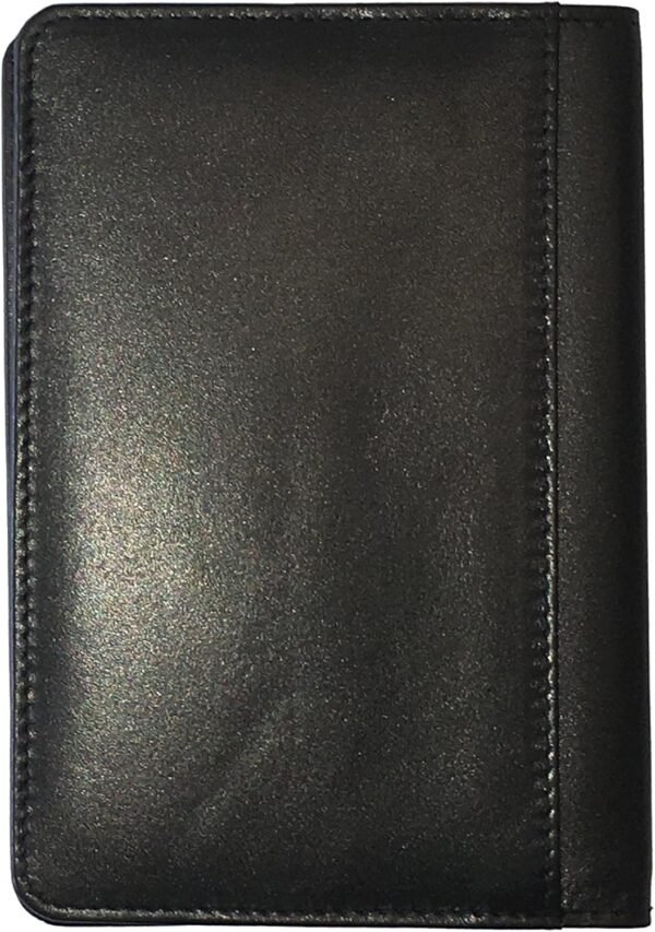 Black Basic Genuine Leather RFID Passport Cover - Image 8