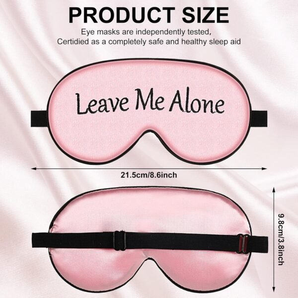 8 Pieces Sleep Mask Silk Eye Mask with Adjustable Strap Soft Blackout Blindfold Eye Cover for Women Men Full Night's Sleep, Travel, Nap, Meditation(Elegant Colors) - Image 3