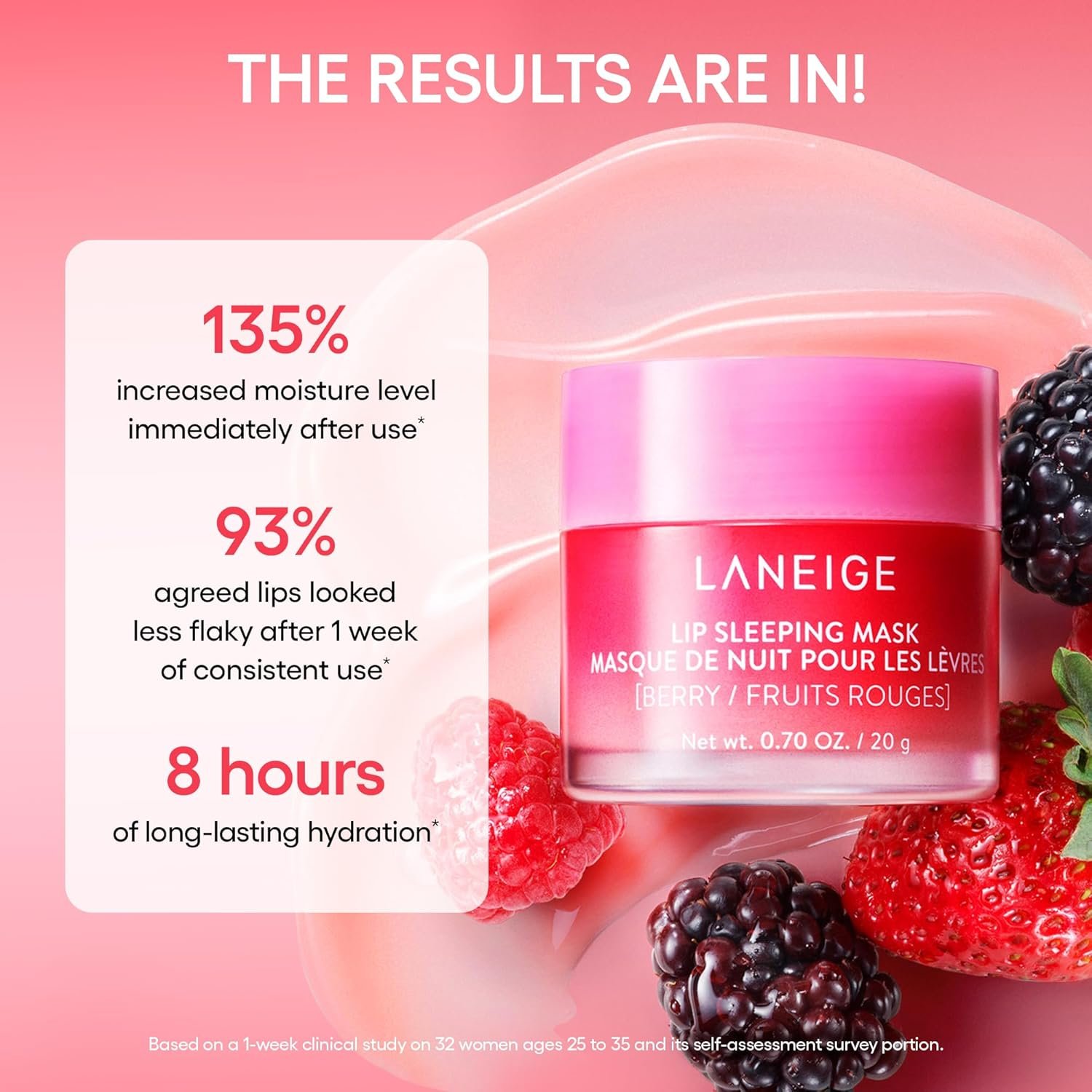 LANEIGE Lip Sleeping Mask: Nourishing Overnight Lip Treatment with Vitamin C, Shea & Murumuru Butter for Hydrating Dry, Flaky Lips - Image 4