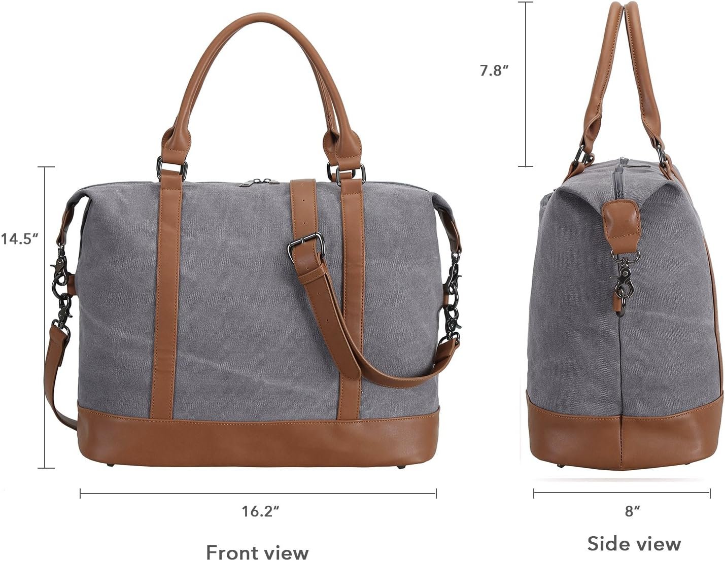 BLUBOON Travel Tote Bags with Zipper Ladies Canvas Bag Weekender Overnight Bag for Women Carry on Duffel Bag Trolley Sleeve - Image 4