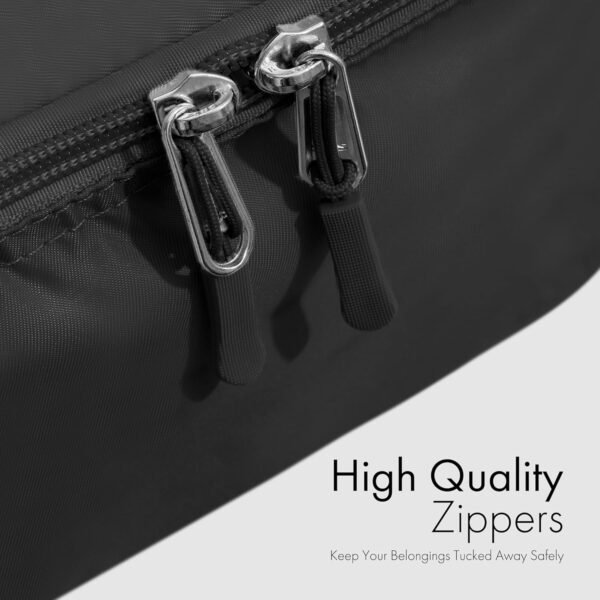 (Not Made In China) 8 Set Packing Cubes For Suitcases and Carry-On, Luggage Organizer, Cruise Ship Essentials and Travel Accessories (Black) - Image 5
