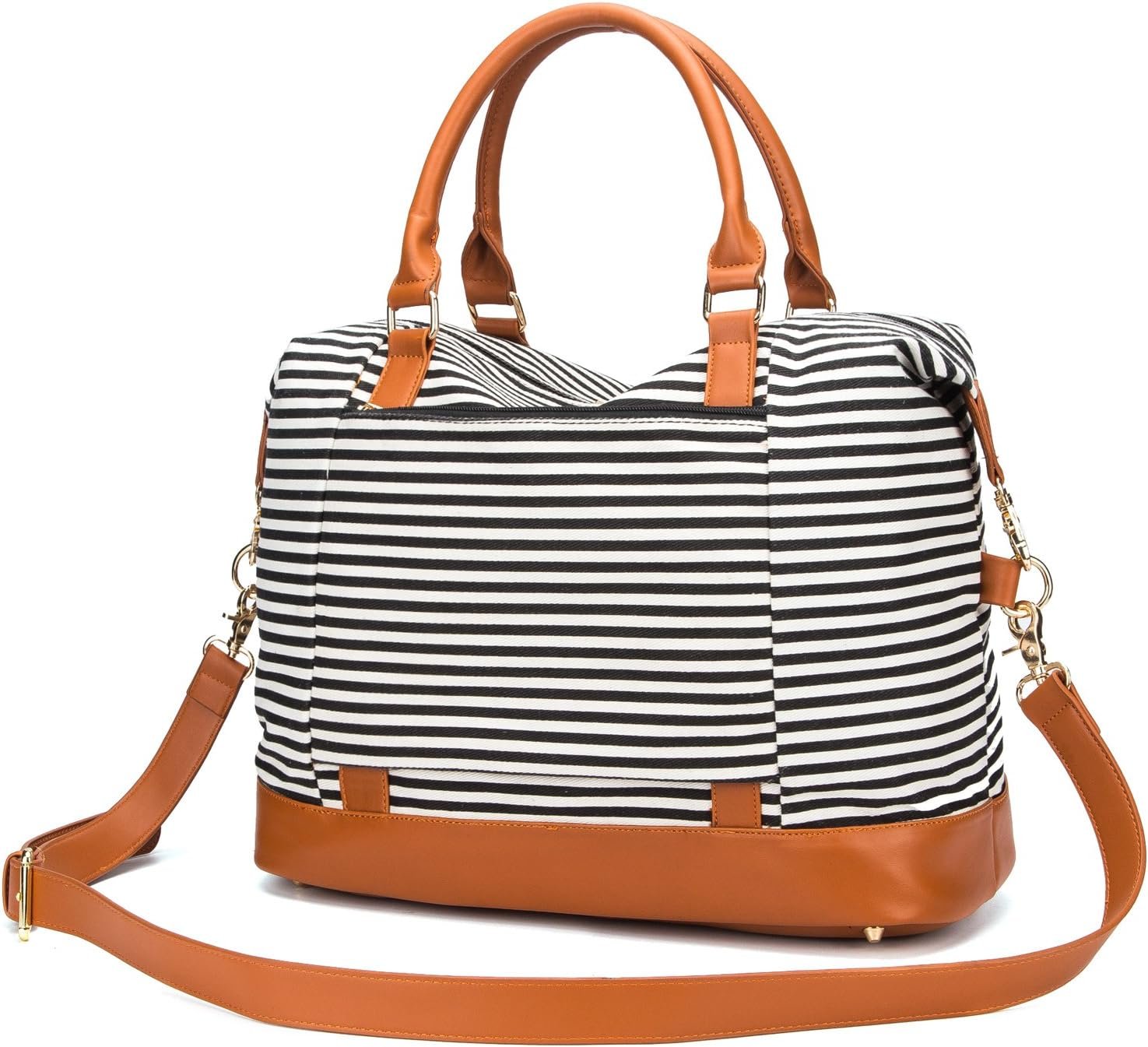 BLUBOON Travel Tote Bags with Zipper Ladies Canvas Bag Weekender Overnight Bag for Women Carry on Duffel Bag Trolley Sleeve - Image 6