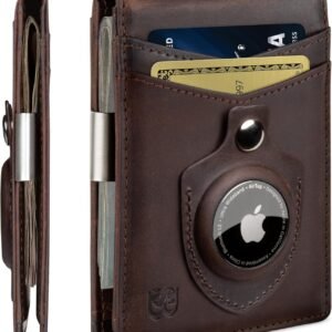 SERMAN BRANDS Money Clip Wallet – Mens Wallets slim Front Pocket RFID Blocking Card Holder Minimalist Mini Bifold