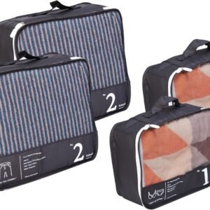 Luggage Organizer Bags For Travel – 4 Set Of Packing Cube for Suitcases – Packing Cubes For Travel-Packing Cubes For Carry On Suitcase Luggage(4 black) (4 Black)