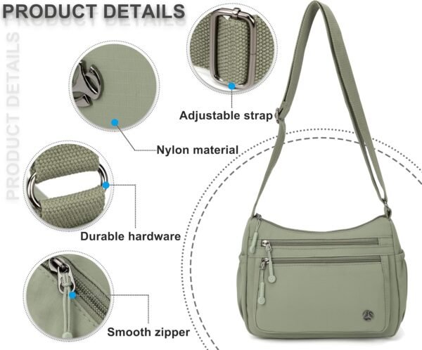 Casual Crossbody Bag with Anti Theft Pocket - Women Lightweight Water-Resistant Purse Bag - Image 4