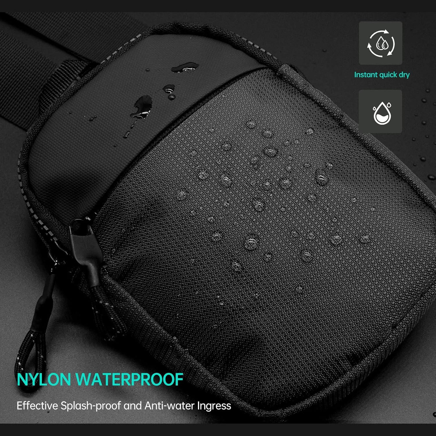 Long Keeper Mini Sling Bag - Men Women Small Waterproof Crossbody Bag Casual Phone Chest Bag for Travelling Hiking - Image 6