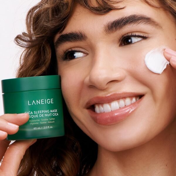 LANEIGE Cica Sleeping Mask: Soothing Overnight Mask with Centella & Fermented Forest Yeast Extract for Sensitive Skin & Moisture Barrier Repair - Image 2