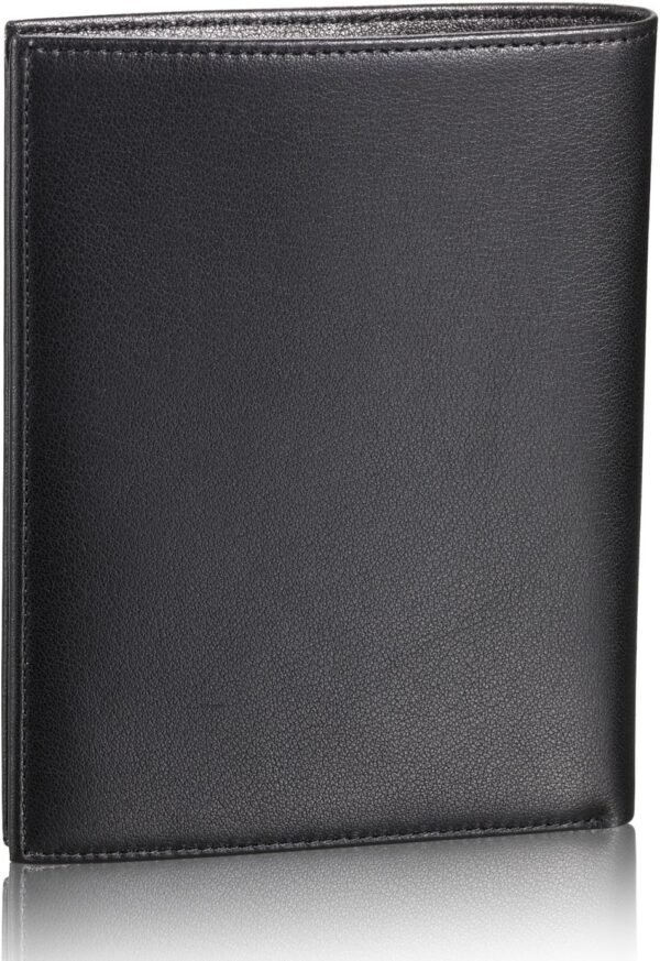 HISCOW Italian Leather Passport Holder for Travel - RFID Blocking Wallet Cover with Secure Organizer for Men & Women, US & Foreign Trips, Black - Image 3