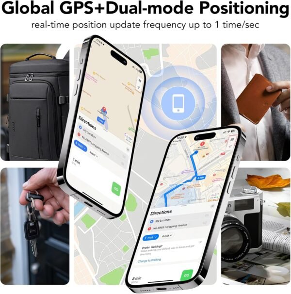 Tracker Air Tag-2 Pack: Smart Bluetooth Tracker Item Finder Work with Apple Find My (iOS only), Smart Tag with Replaceable Battery, Item Finders for Luggage/Key/Suitcases/Backpack, IP68 Waterproof - Image 5