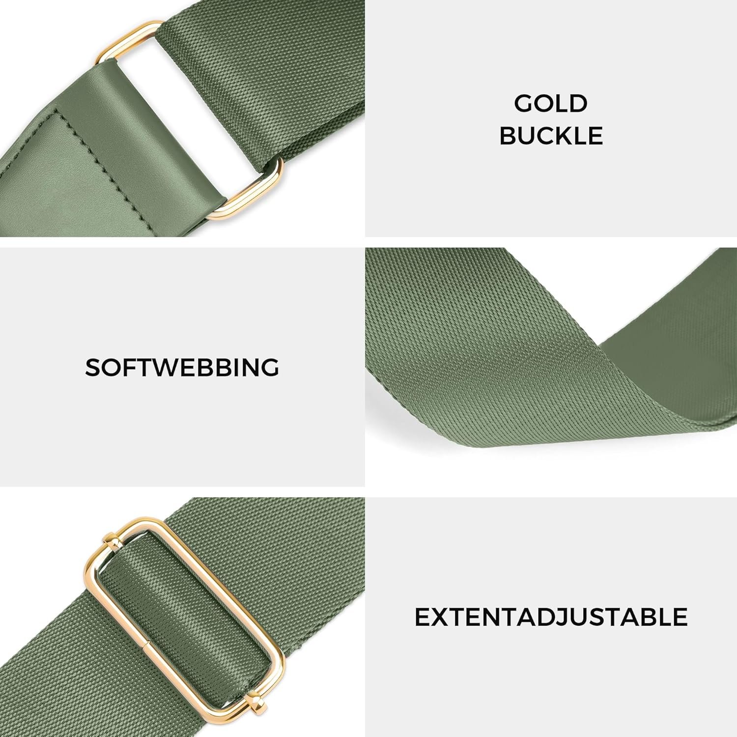 FODOKO Purse Strap Crossbody Handbag 1.97" Wide Shoulder Strap Adjustable for Handbags,Crossbody Bags,Shoulder Bags - Image 4