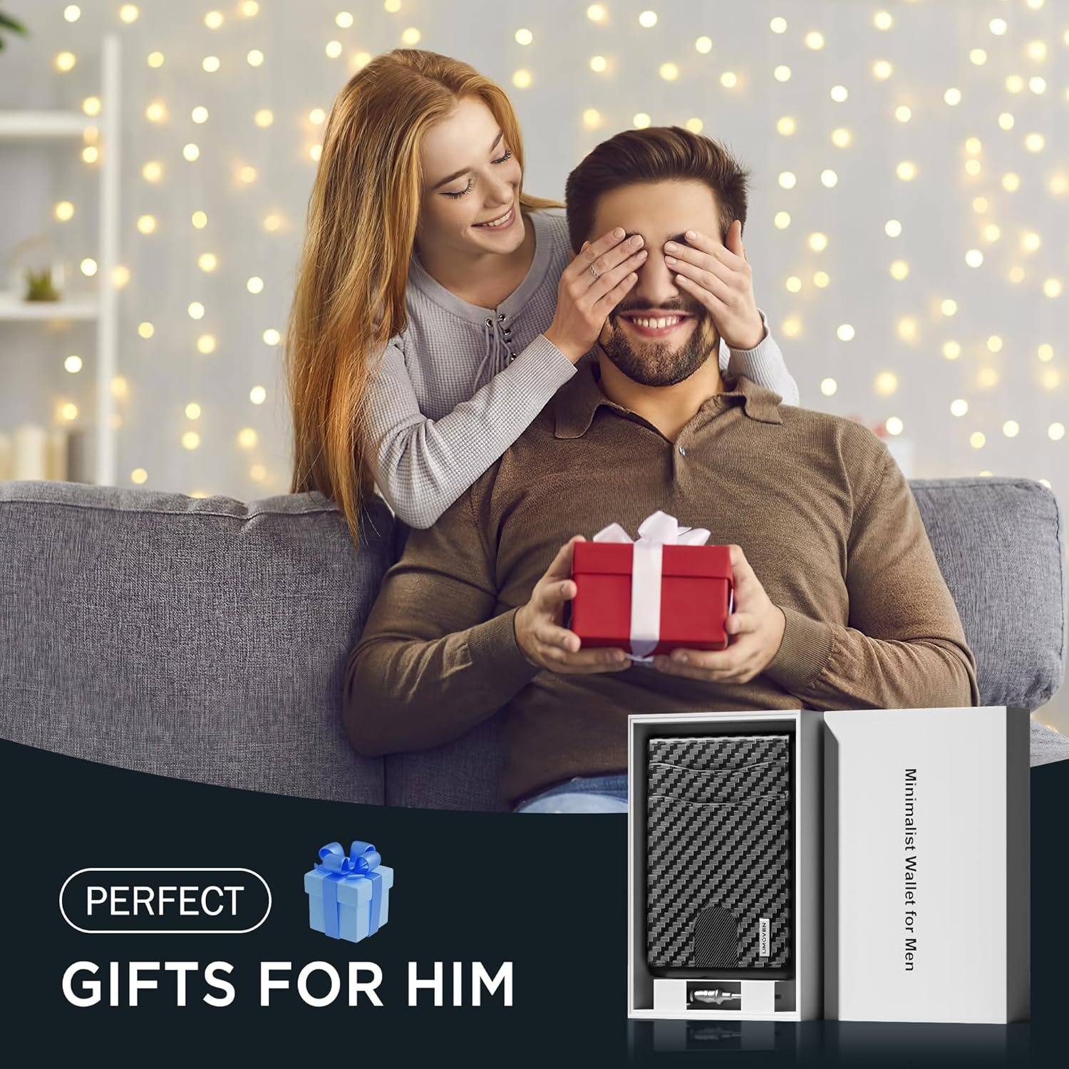 Wallet for Men - Pop Up Case, Cash Slot, and Credit Card Slot - Slim Aluminum Wallet with RFID Blocking, Minimalist Leather Wallet Front Pocket with ID Window (Carbon Fiber) - Image 6