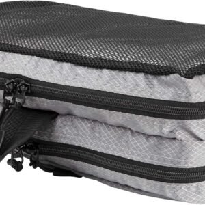 Packing Cube for Travel – Double Sided Split Cube – Luggage and Backpack Organizer Packaging Cubes for Clothes, for Carry-On, Suitcases, Travel Bags (Grey)