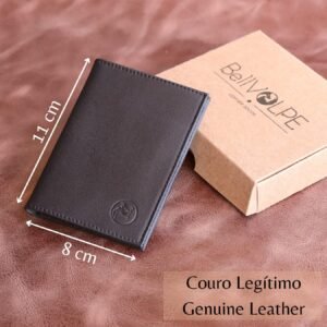 Slim Wallet Genuine Leather (Black)