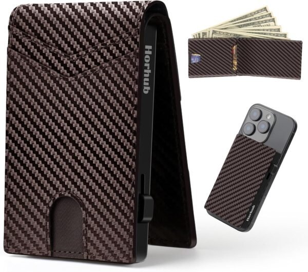 Card Wallet for Men, 2-in-1 Detachable Pop-up Wallet+ Magsafe Wallet, Cash and Credit Card Slots，Aluminum RFID Blocking Minimalist Wallet, Front Pocket Wallet mens gifts