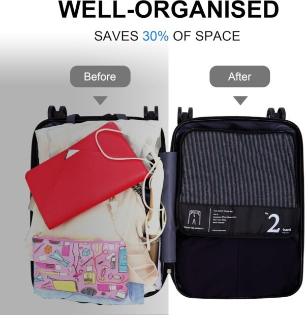 Luggage Organizer Bags For Travel - 4 Set Of Packing Cube for Suitcases - Packing Cubes For Travel-Packing Cubes For Carry On Suitcase Luggage(4 black) (4 Black) - Image 5