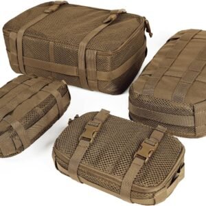 4 Set Tactical Packing Cubes ,Compressible Mesh Duffle Storage Bag,Portable Edc Molle Pouch Organizer.