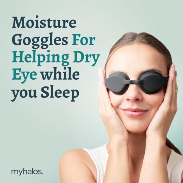 MyHalos® Moisture Chamber Glasses for Dry Eyes - Sleep Mask for Dry Eyes - Reusable & Soft - Hydrating Sleeping Mask & Moisture Goggles for Men and Women - Patent Pending - Image 2