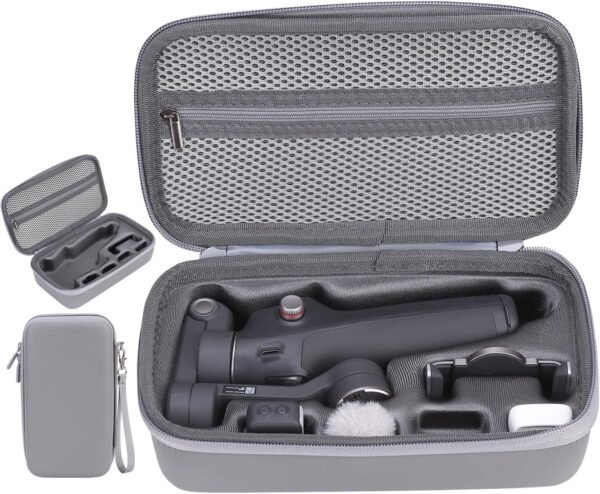 Compact Travel Case for DJI Osmo Mobile 7/7P Smartphone Gimbal Stabilizer Accessories, Waterproof Storage Hand Bag Organizer Box for OM 7 Pro, Portable & Durable