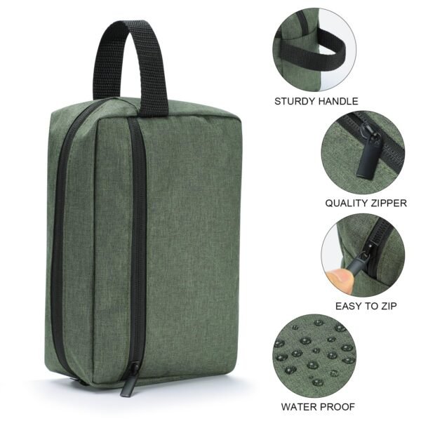 Etercycle Toiletry Bag for Men, Portable Travel Toiletry Organizer Bag,Shaving Bag for Toiletries Accessories (Army Green) - Image 2