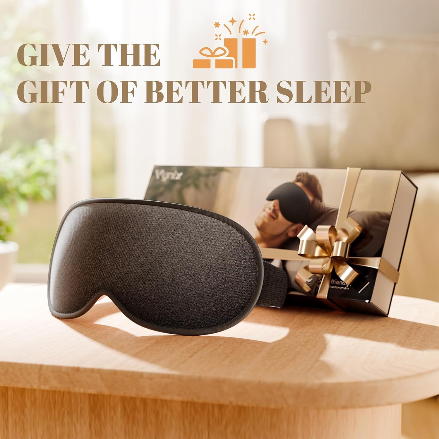 Sleep Mask for Men Women - 100% Blackout Eye Masks for Sleep, Zero Pressure 3D Sleeping Mask, Adjustable Light Blocking Eye Cover Blindfold for Travel, Nap, Night Work, Office - Gray - Image 9