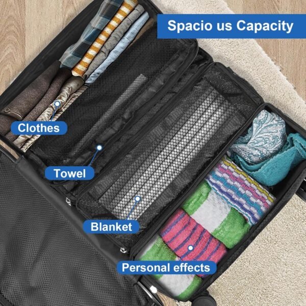 Suitcase Organizer, Travel Luggage Organizer Portable Hanging Travel Shelves Collapsible Hanging Packing Cubes for Carry on Suitcase - Image 5