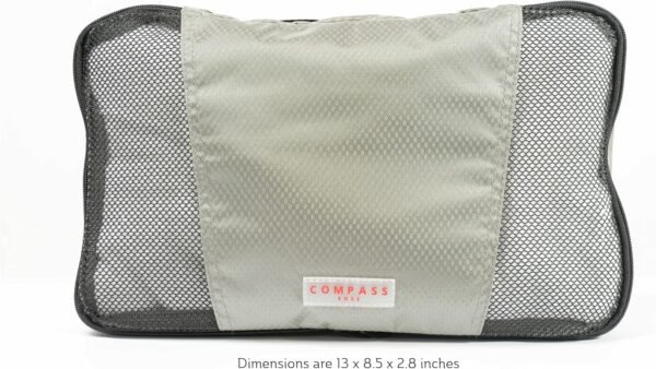 Medium Packing Cubes for Travel - 4 Piece Luggage Organizer Cubes for Carry On Luggage Backpack and Carry On Suitcase with Unique Number and Color Coded System - Dual Zippers, Top Handle, Red and Grey - Image 5