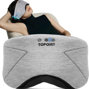 Sleep Mask with Headphones Bluetooth 5.4, TOPOINT Blackout Eye Mask for Sleeping Headphones Earphones with Soft Bamboo Cotton Cooling Breathable, HD Stereo Speaker for Side Sleepers Women Men Travel