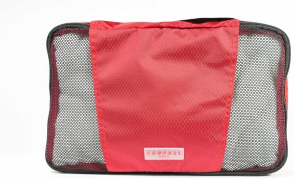 Medium Packing Cubes for Travel - 4 Piece Luggage Organizer Cubes for Carry On Luggage Backpack and Carry On Suitcase with Unique Number and Color Coded System - Dual Zippers, Top Handle, Red and Grey - Image 6