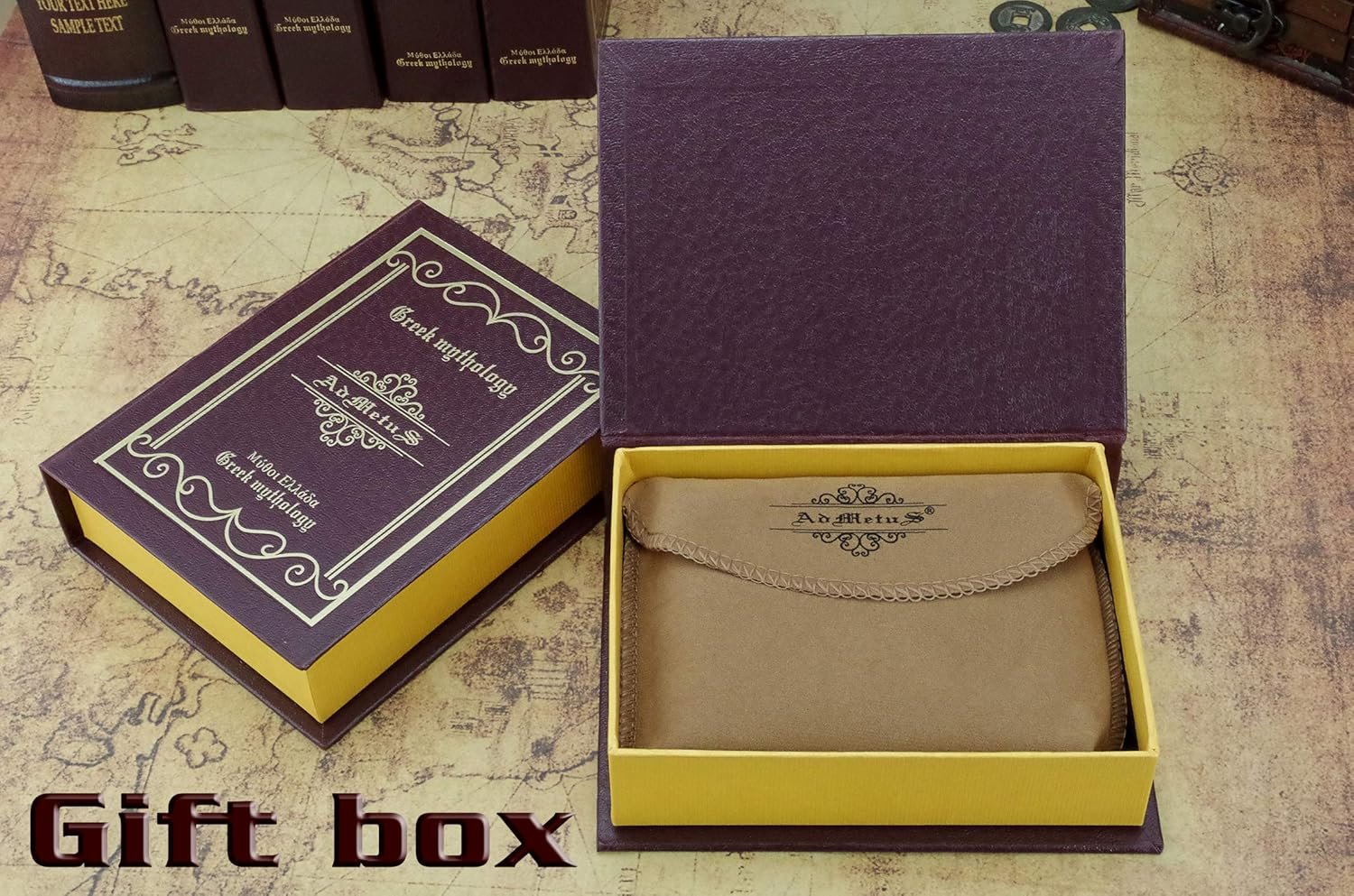 Admetus Men's Genuine Leather Short Zip-around Bifold Wallet - Image 7