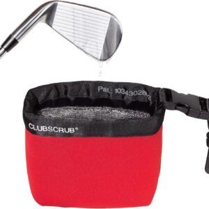 Golf Club and Golf Ball Cleaning Bag, Waterproof Clean Face Technology Liner, Detachable Clip, Machine Washable, Cleans Club Grooves, Dry Exterior (Neoprene or Microfiber Option Available)