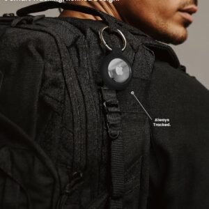 EVEO™ Apple AirTag Holder Keychain – 4 Pack Airtag Keychain Holder, Secure Apple Airtag Case Keychain Air Tag Holders for Apple Airtags 4 Pack, Keys, Bags, Pets, Apple Airtag Not Included.