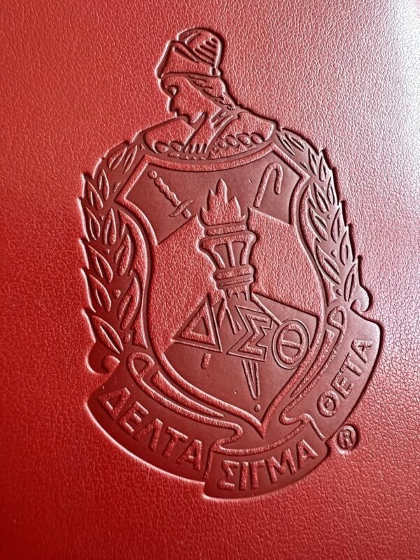 Delta 1913 Sigma Theta Red Passport Cover Holder Vegan Leather - Image 4