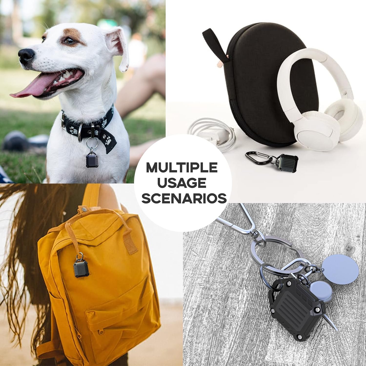 Dovick- Waterproof Airtag Keychain Holder Case,Screw Full Cover Compatible with Apple Air Tag Tracker Key Ring (Black 2Pack) - Image 5