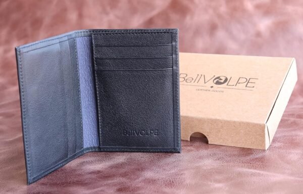Slim Wallet Genuine Leather (Black) - Image 8