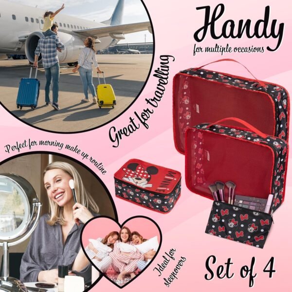 Disney Packing Organisers, Packing Cubes for Suitcases Luggage, Wash Bag (Red Minnie Mouse) - Image 5