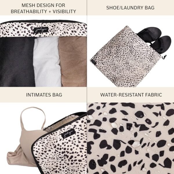 Jadyn Packing Cubes for Travel, 6-Piece Large Packing Cube Organizer Set for Suitcase, Duffel Bag, Luggage, Multiple Sizes Travel Essentials (Cheetah Spot) - Image 3