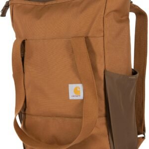Carhartt Classic Convertible Backpack Tote, Durable Water Repellent Material W/ 17″ Laptop Sleeve, Carhartt Brown
