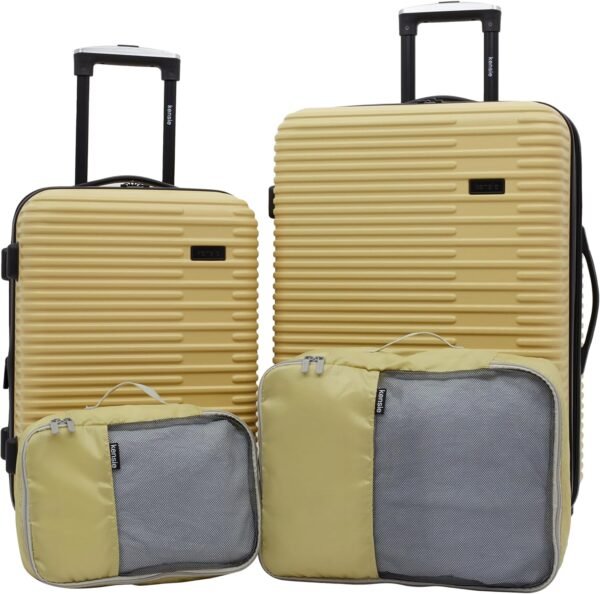 kensie Women's Hillsboro Luggage & Travel Bags, Dried Moss, 4 Piece Set