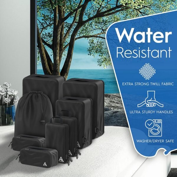 8 Set/4 Set Deluxe Compression Packing Cubes Travel - Maximize Space In Luggage With Patented HybridMax Double Capacity Design, Luxury Compressible Packing Cubes For Travel, Large, Small, & Medium - Image 5