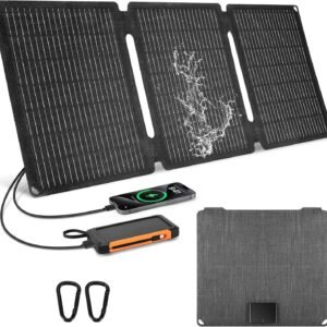 35W Portable Solar Panel Charger QC3.0 USB C Solar Panel Waterproof Dustproof 12v Solar Battery Charger