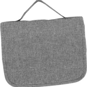Healifty Travel Toiletries Bag for Men and Women Lightweight Hanging Organizer with Design Compact Makeup Pouch for Business Trips Camping and Outdoor Use Gray