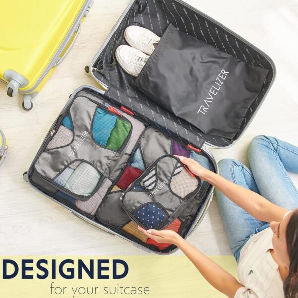 Travel Packing Cubes 5 pcs Luggage Organizer Set for Bag & Suitcase - Image 6
