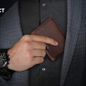 SERMAN BRANDS – Wallets for Men Slim Mens leather RFID Blocking Minimalist Card Front Pocket Bifold Travel Thin