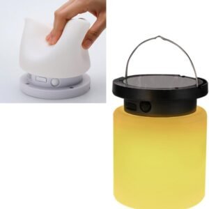 Uonlytech 1pc Portable Solar Lamp Outdoor Lantern for Camping Garden and Home Use Rechargeable Solar-Powered Light USB Charger for Indoor and Outdoor Activities