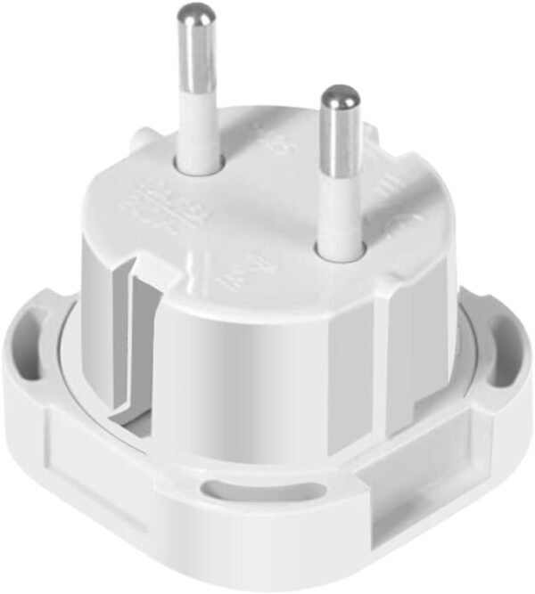 (White-5pcs) UK to EU Travel Converter,UK 3-Pin to European 2-Pin Grounded Travel Adapter Plug，EU 2 Cylindrical Plug to UK 3 Holes Socket AC Power Charger Adapter - Image 4